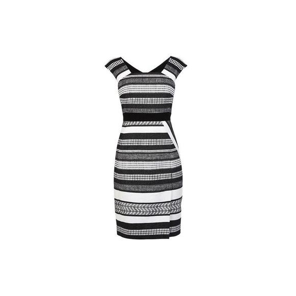 Karen Millen | Striped Tweed Pencil Dress – Size 8 (New Without Tags) - Picture 1 of 7